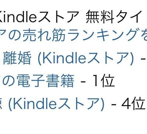 📢【お知らせ】Kindle無料ランキング1位獲得！